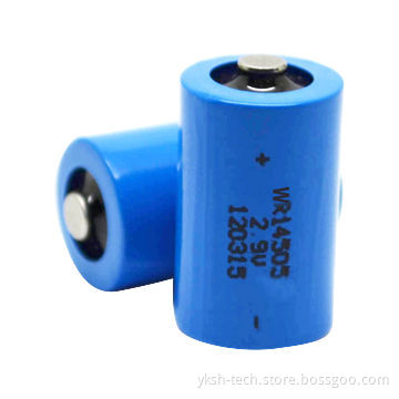 WR14505 Li-S02 Primary Lithium Battery with 2.9V, 1,100mAh, AA Battery for MP3/MP4/CD/MD